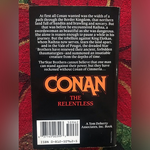 CONAN THE RELENTLESS PAPERBACK BY ROLAND GREEN TOR 1992 - Picture 3 of 4